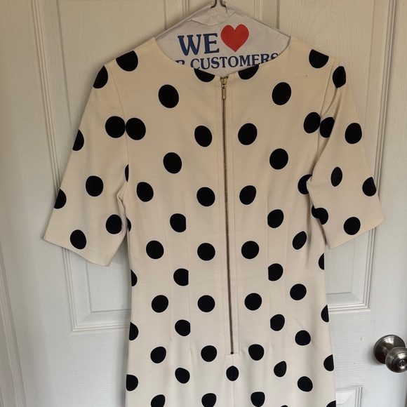 Hobbs London Polka Dot Midi Dress - Black and Cream - Picture 4 of 7